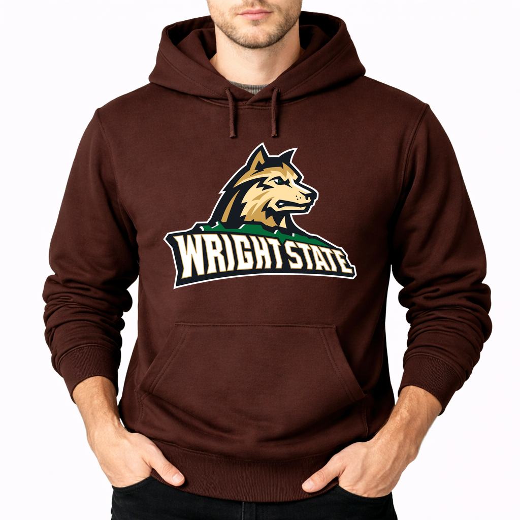Men's Wright State Raiders Pullover Hoodie - Brown