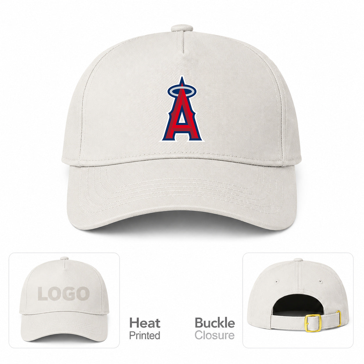 MLB Los Angeles Angels Baseball Cap Hat - Beige
