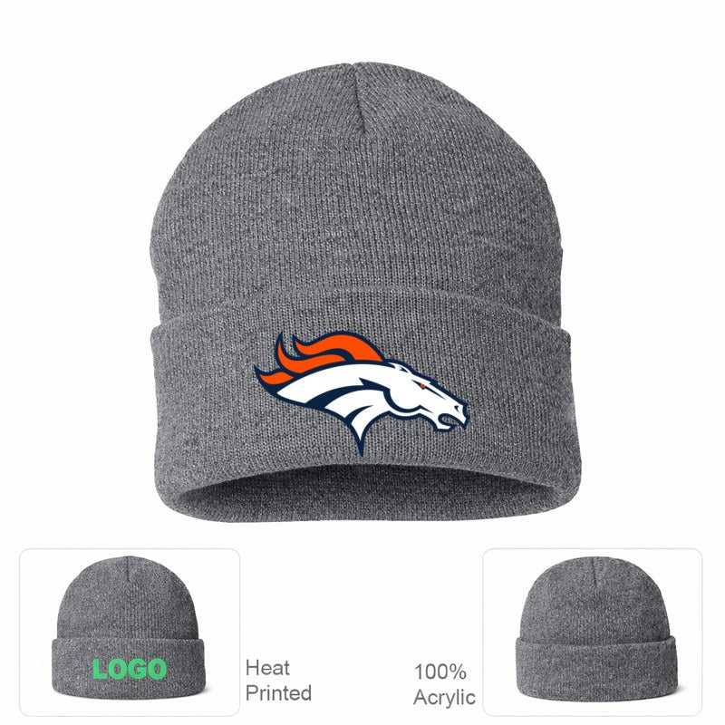 Denver Broncos Grey Beanie Hat