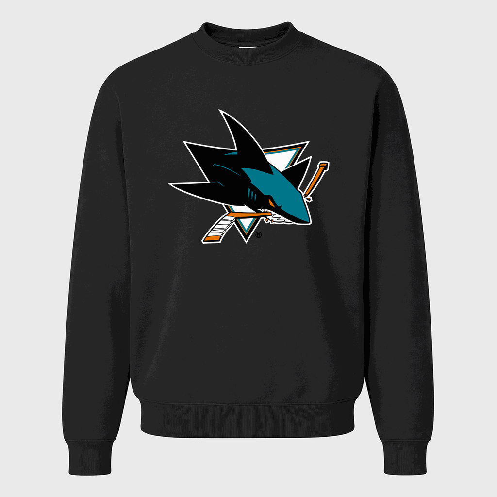 Men's San Jose Sharks Crewneck Sweatshirt - Black