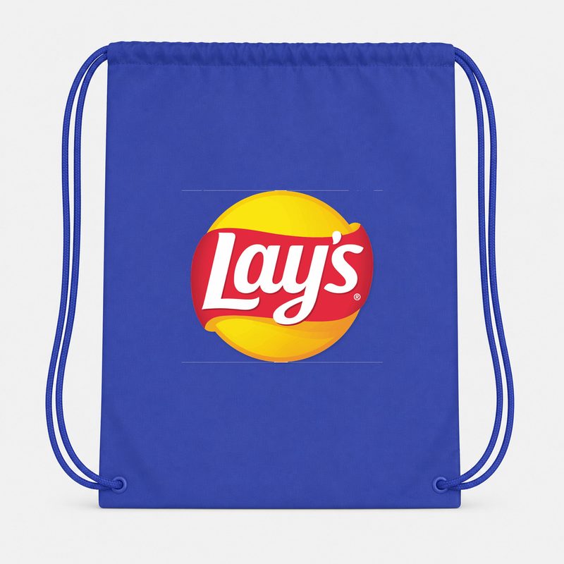 Lays Food Drawstring Bag - Blue