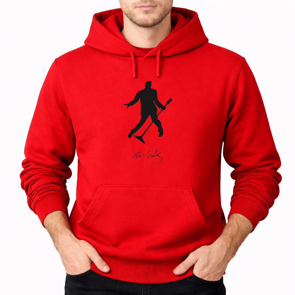Men's Elvis Presley Pullover Hoodie - Red