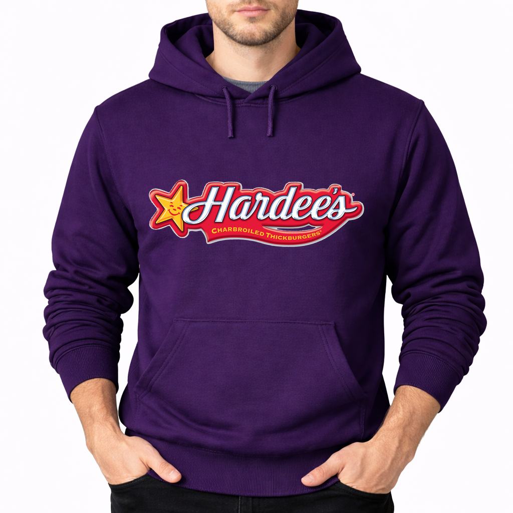 Men's Hardee's Pullover Hoodie - Purple