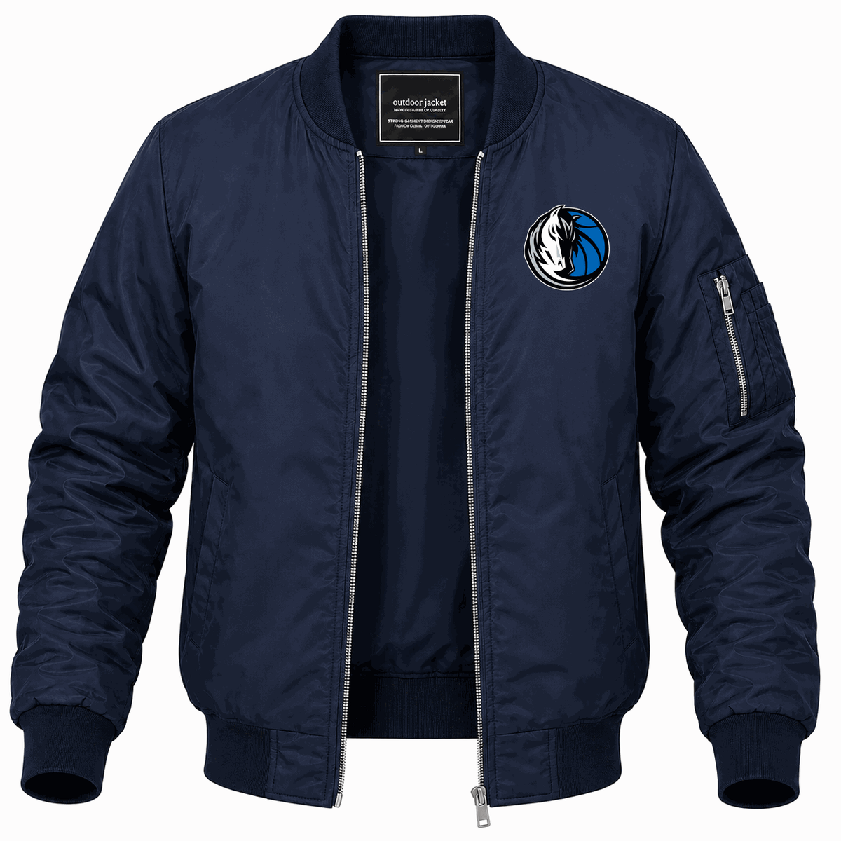 Men's Dallas Mavericks Lightweight Bomber Jacket - Navy