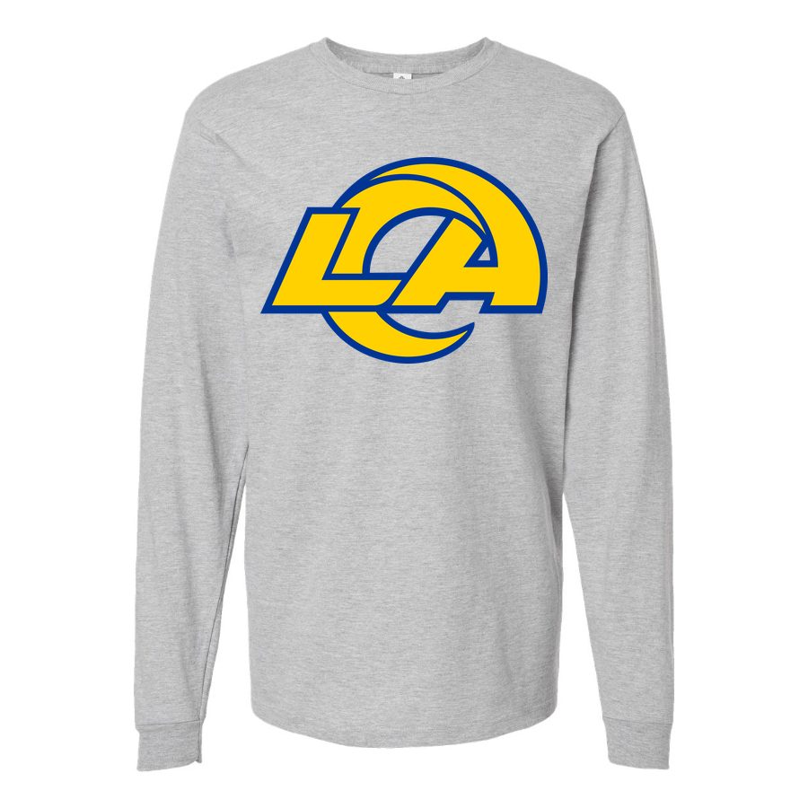 Men's Los Angeles Rams Long sleeves Cotton Blend T-Shirt - Gray