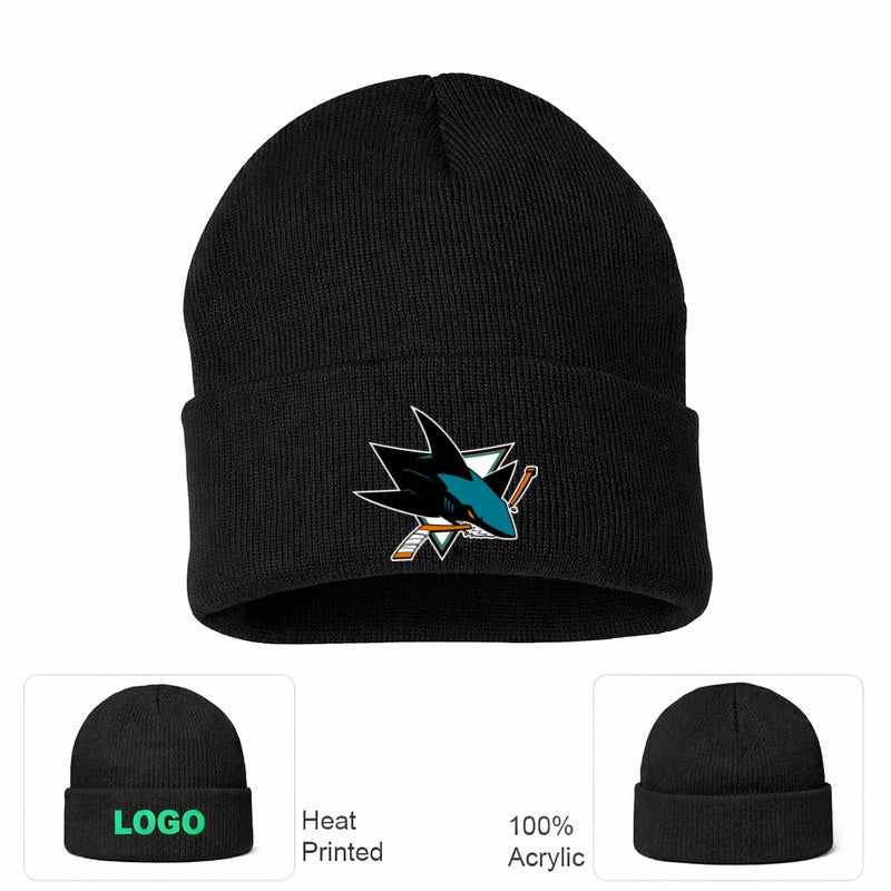 San Jose Sharks Black Beanie Hat
