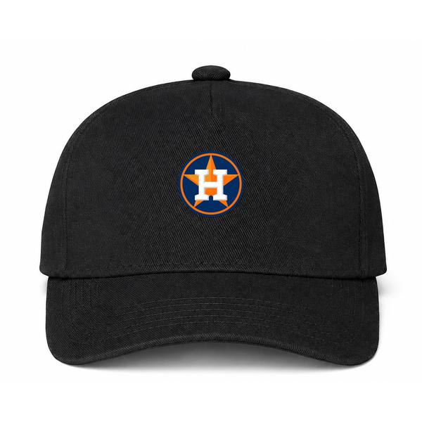 Houston Astros MLB Logo Black Dad Baseball Cap Hat