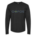 Men's Oofos-Logo-1536x864 Long sleeves Cotton Blend T-Shirt - Black