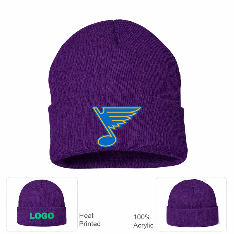 St. Louis Blues Purple Beanie Hat