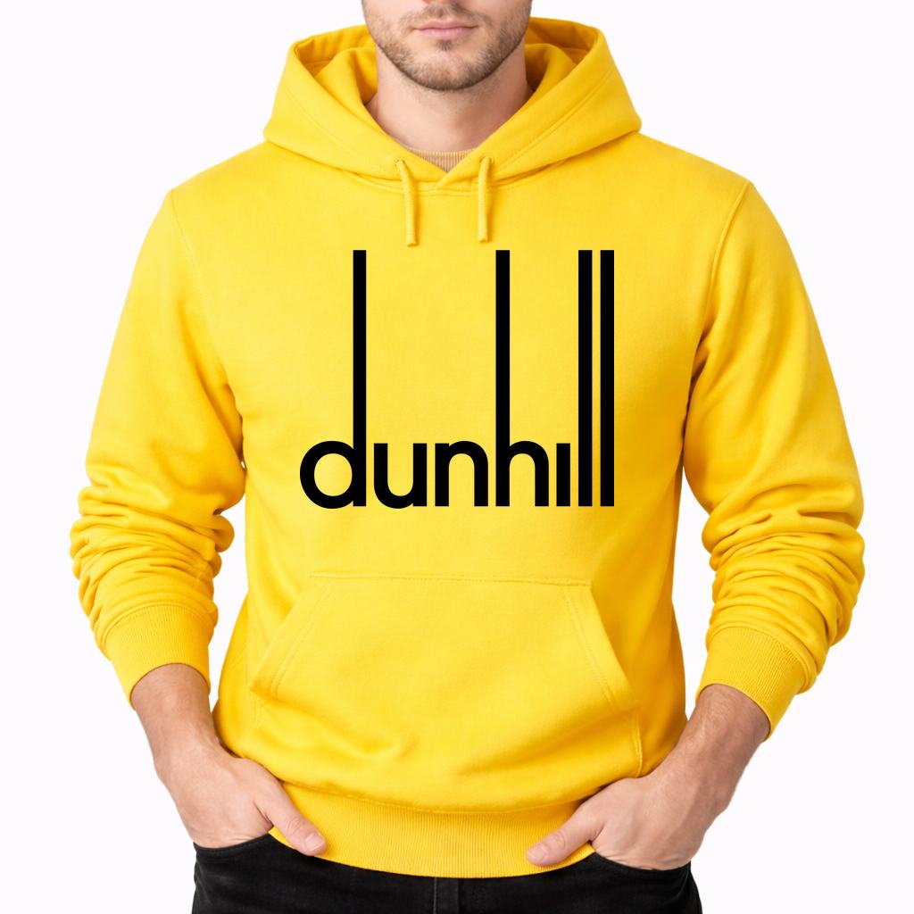 Men's Dunhill Black Pullover Hoodie - Yellow
