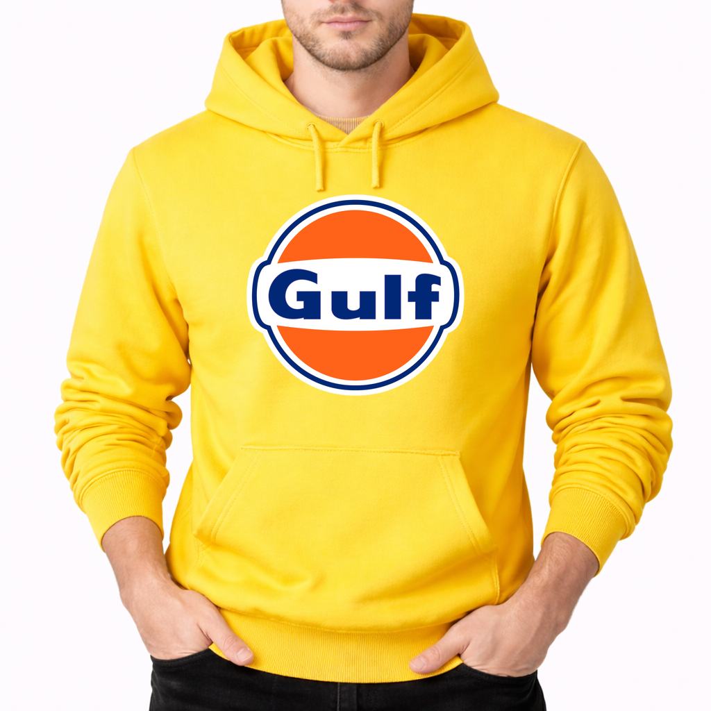 Men's Gulf Oil Pullover Hoodie - Yellow