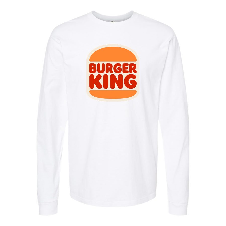 Men's Burger King Long sleeves Cotton Blend T-Shirt - White