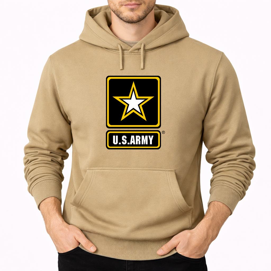 Men's U.S. Army Pullover Hoodie - Tan