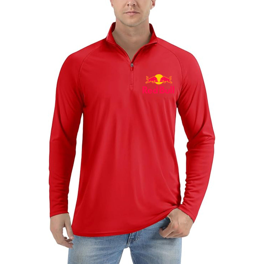 Red Bull quarter-zip athletic shirt in Red