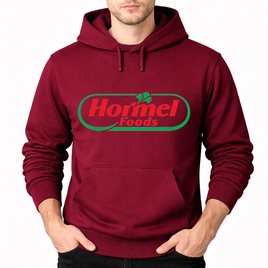 Men's Hormel Food Pullover Hoodie - Burgundy