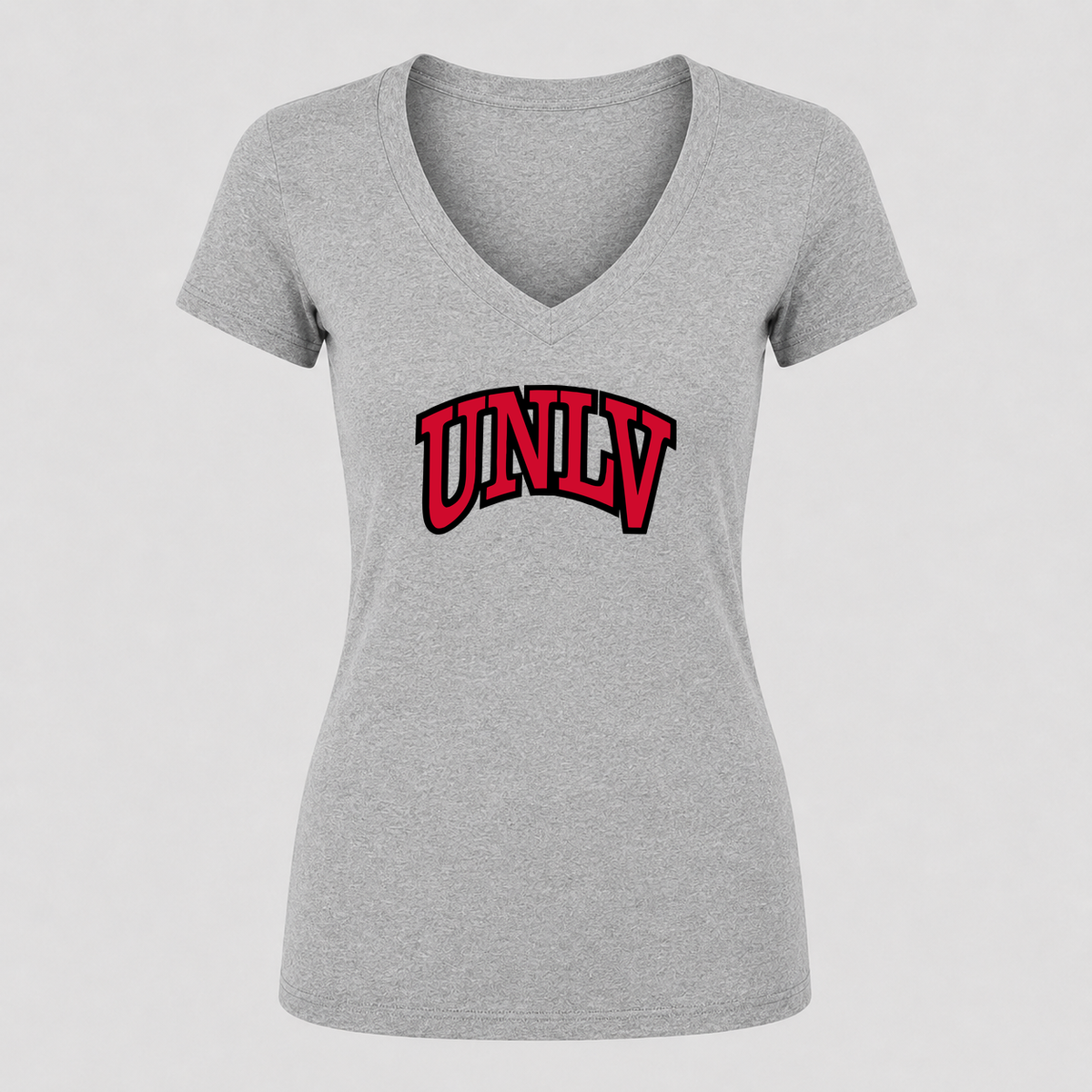 Women's UNLV Rebels V Neck T-Shirt in gray