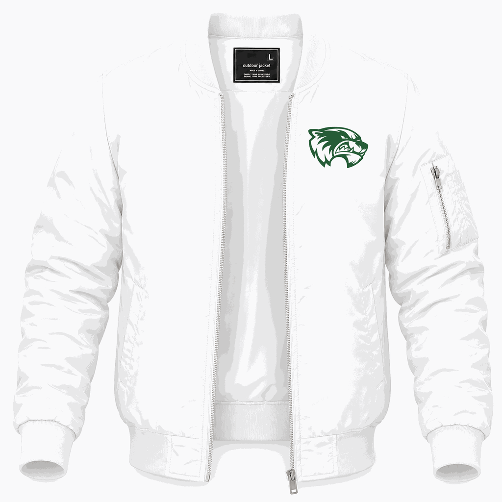 Men's Utah Valley Wolverines Logo Lightweight Bomber Jacket - White