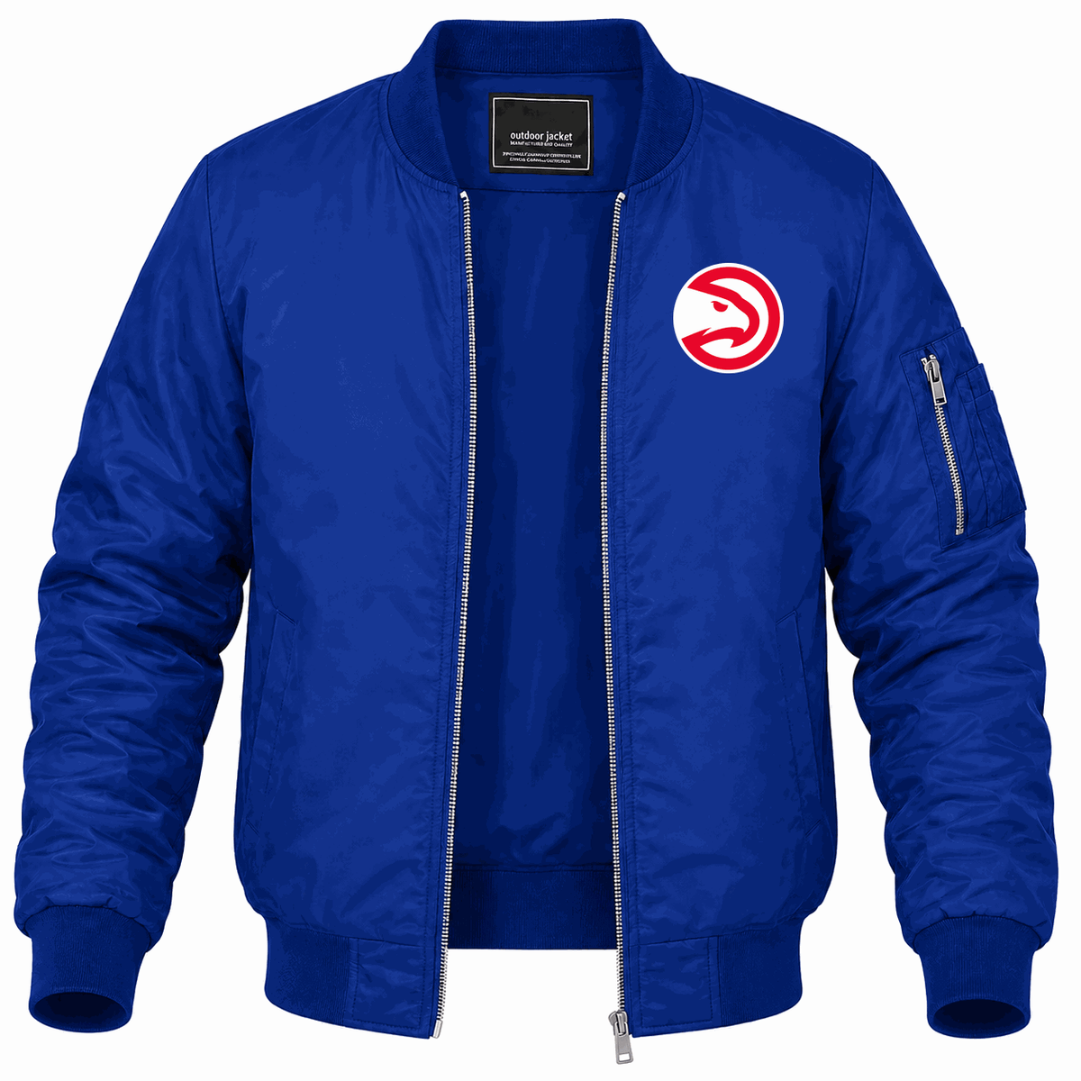Men's Atlanta Hawks Lightweight Bomber Jacket - Blue