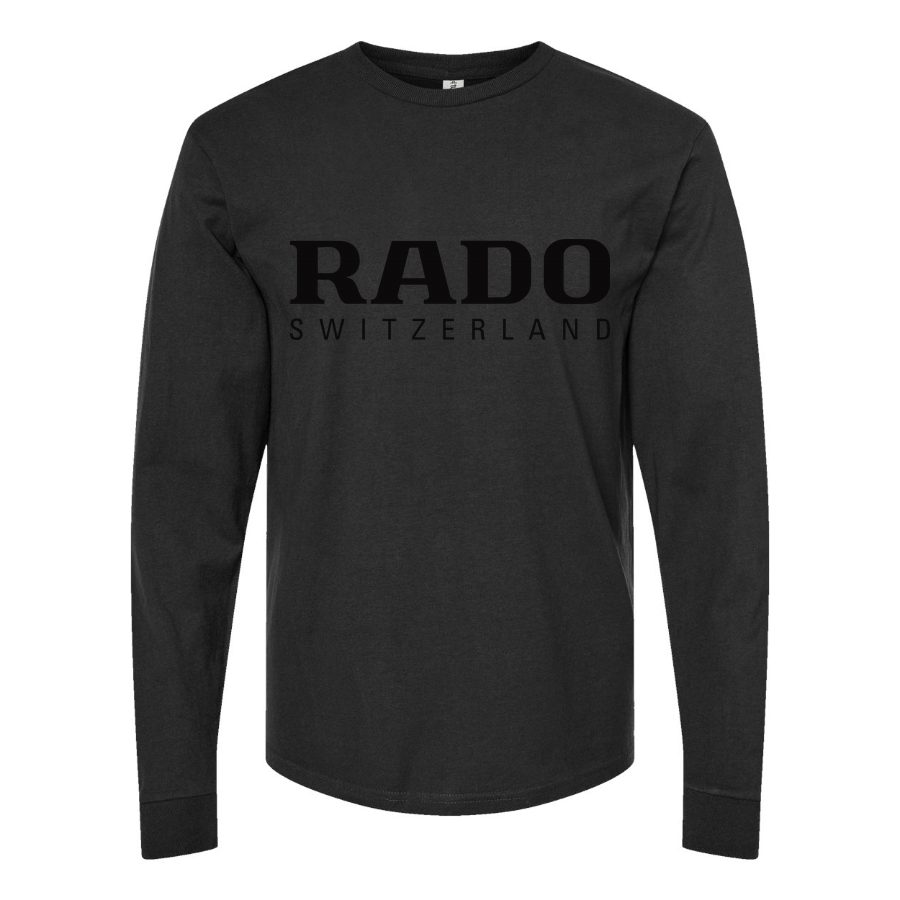 Men's Rado Long sleeves Cotton Blend T-Shirt - Black