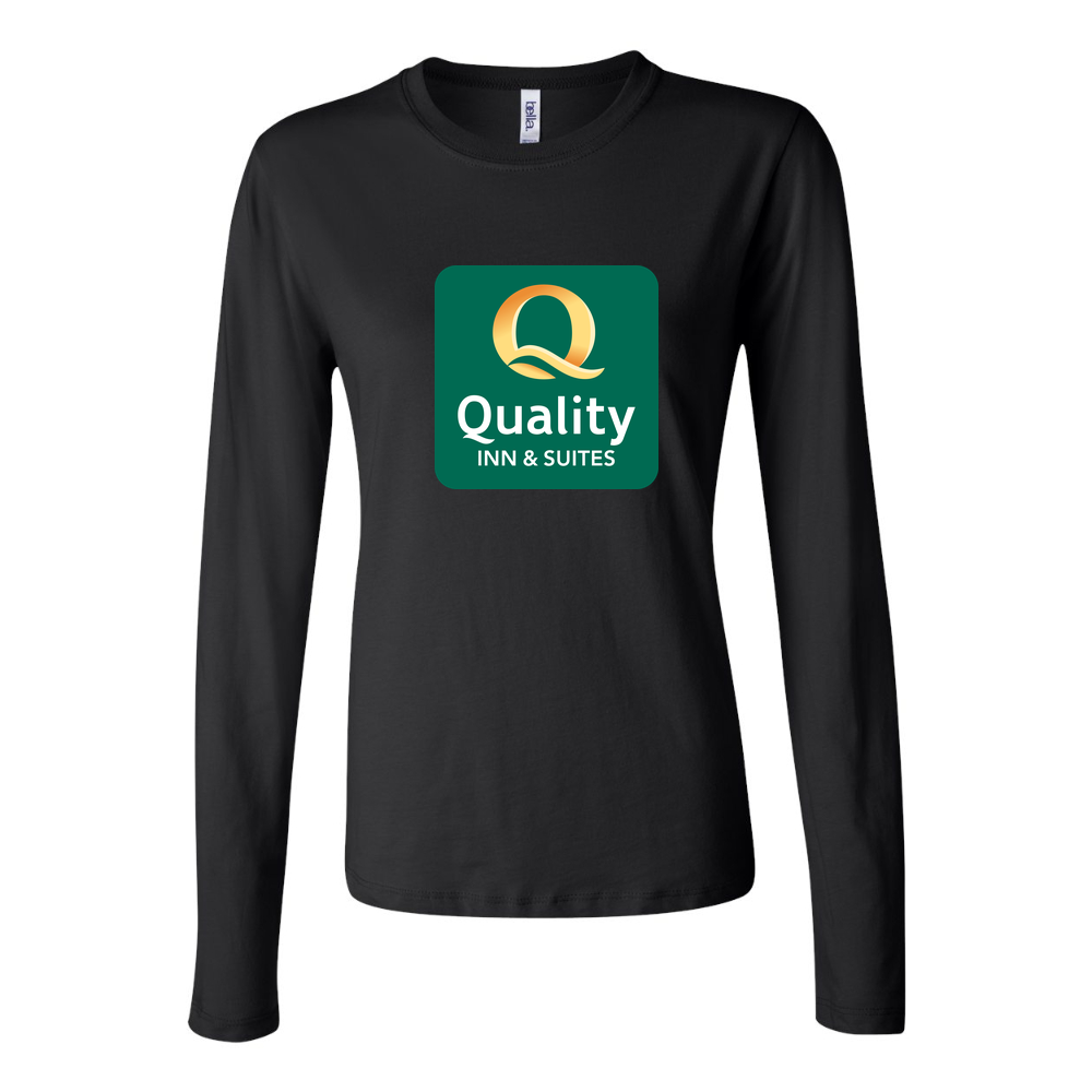 Women's Quality Inn & Suites Long Sleeve T-Shirt - Black
