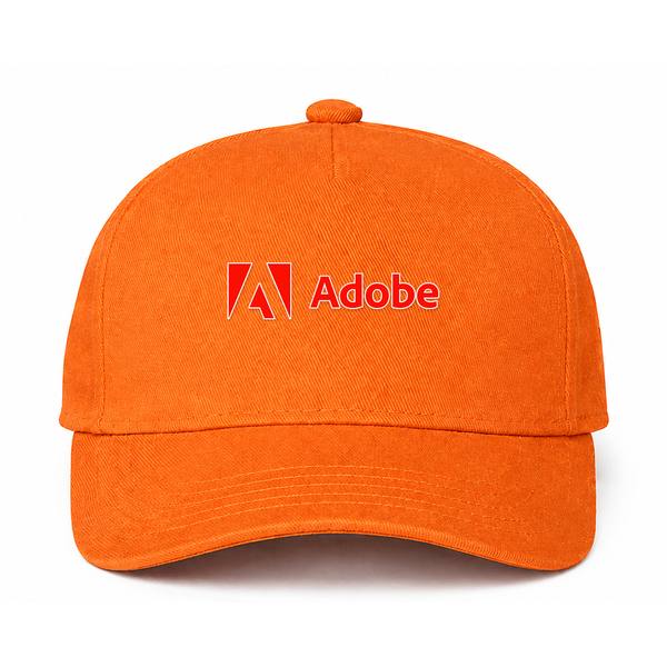 Adobe Logo Orange Dad Baseball Cap Hat