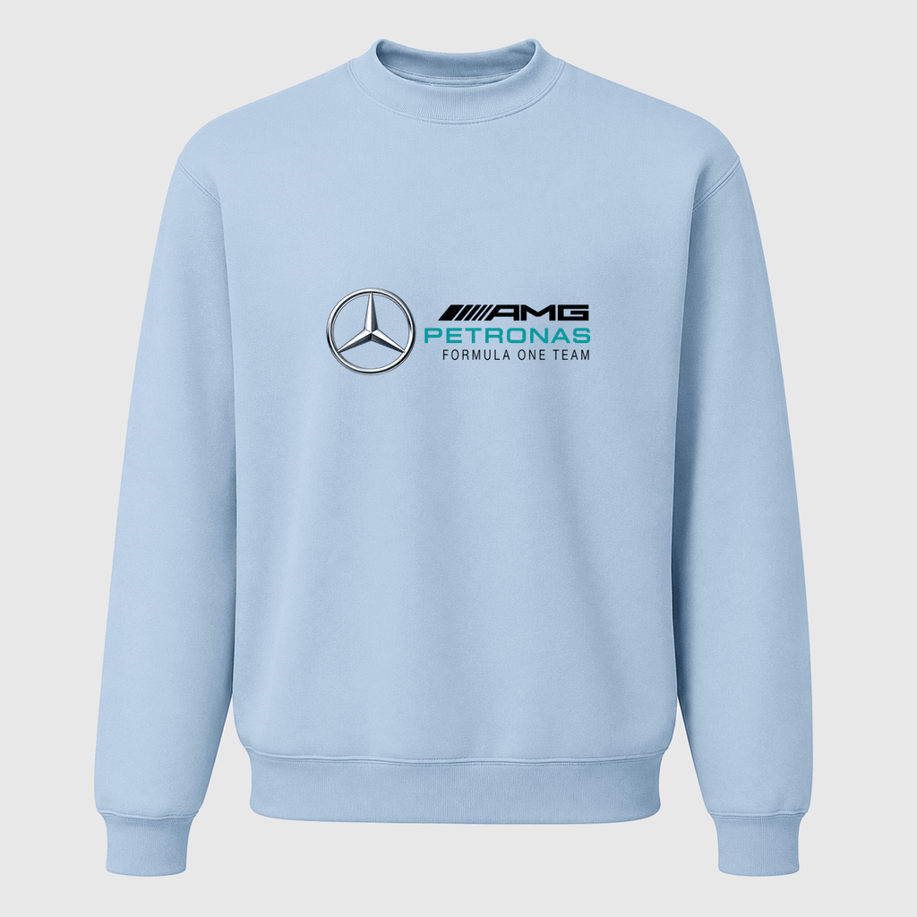 Men's Mercedes AMG Petronas Formula One Team Crewneck Sweatshirt - Sky Blue