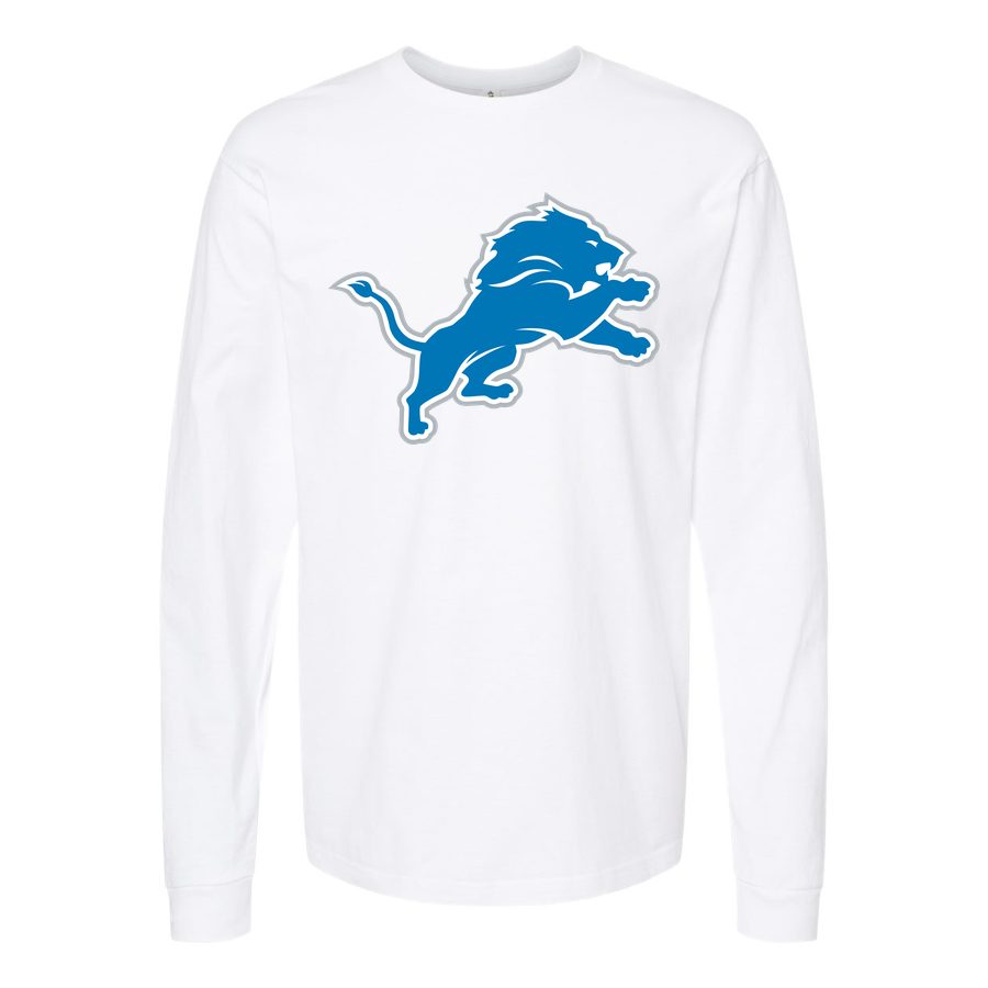 Men's Detroit Lions Long sleeves Cotton Blend T-Shirt - White