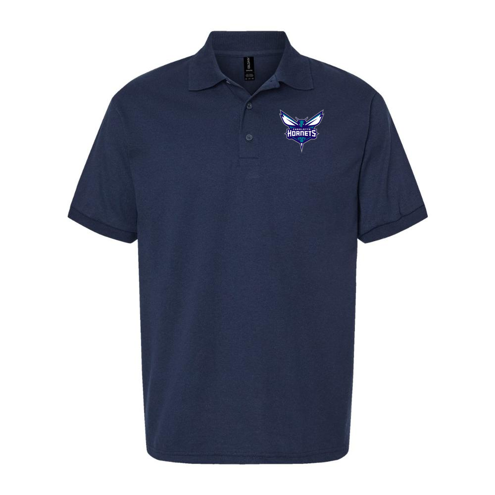Men's Charlotte Hornets Dry Blend Polo - Navy