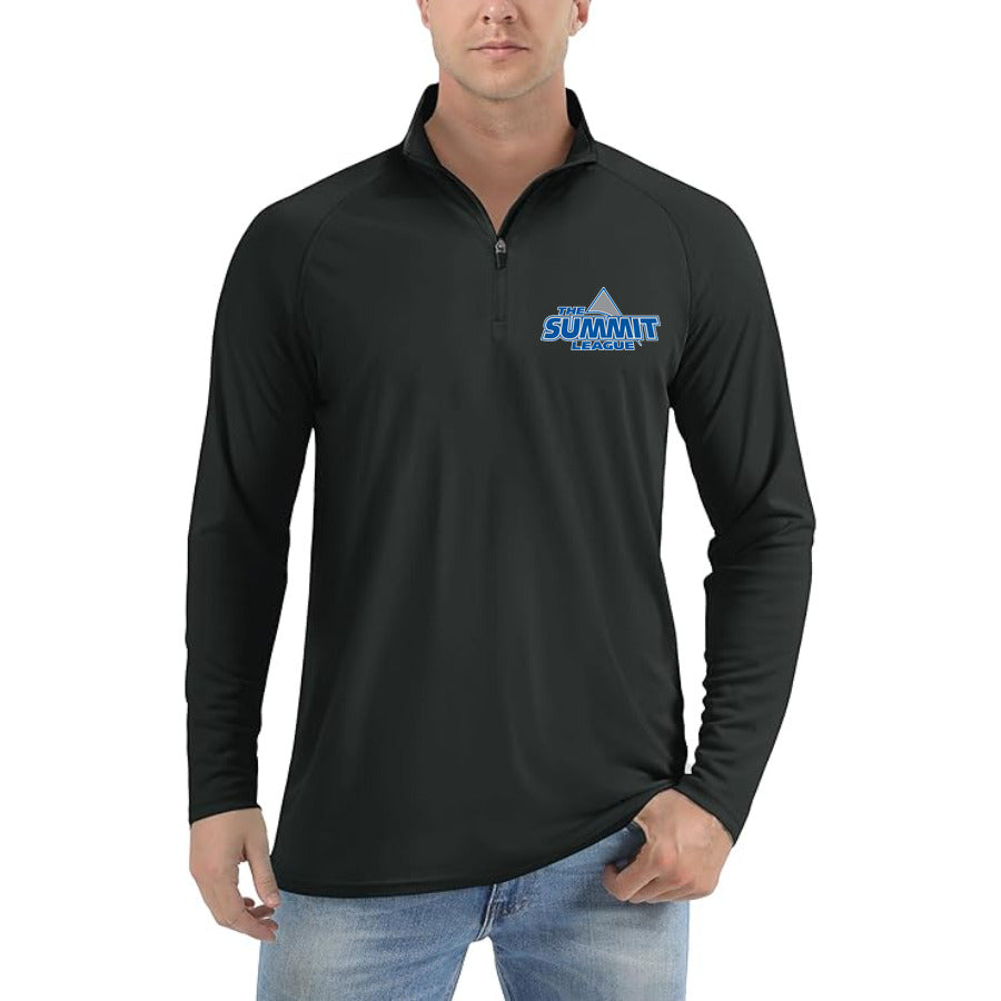 The Summit League Logo quarter-zip athletic shirt in Black