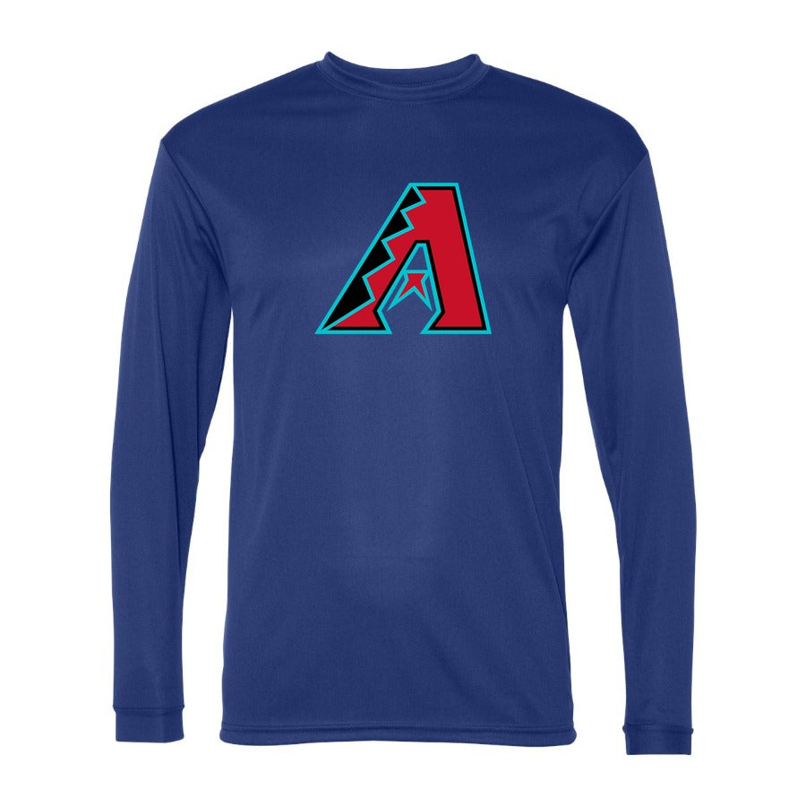 Men's Arizona Diamondbacks Polyester Long Sleeve T-Shirt - Blue