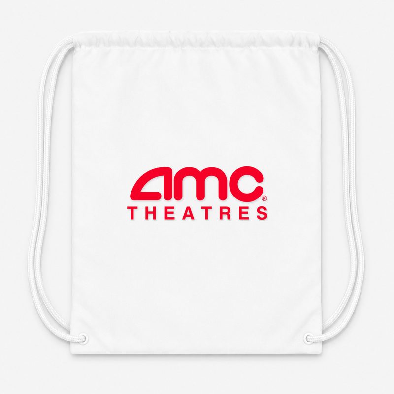 Amc Theatres PNG1 Drawstring Bag - White
