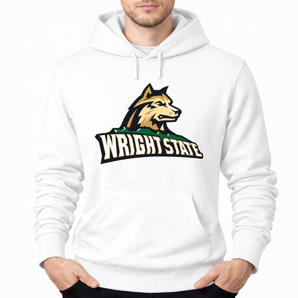 Men's Wright State Raiders Pullover Hoodie - White