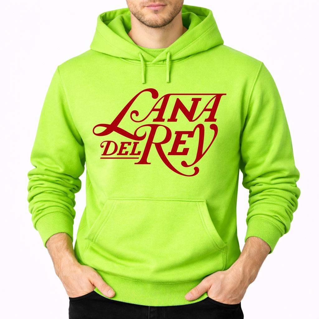 Men's Lana Del Rey Pullover Hoodie - Lime green
