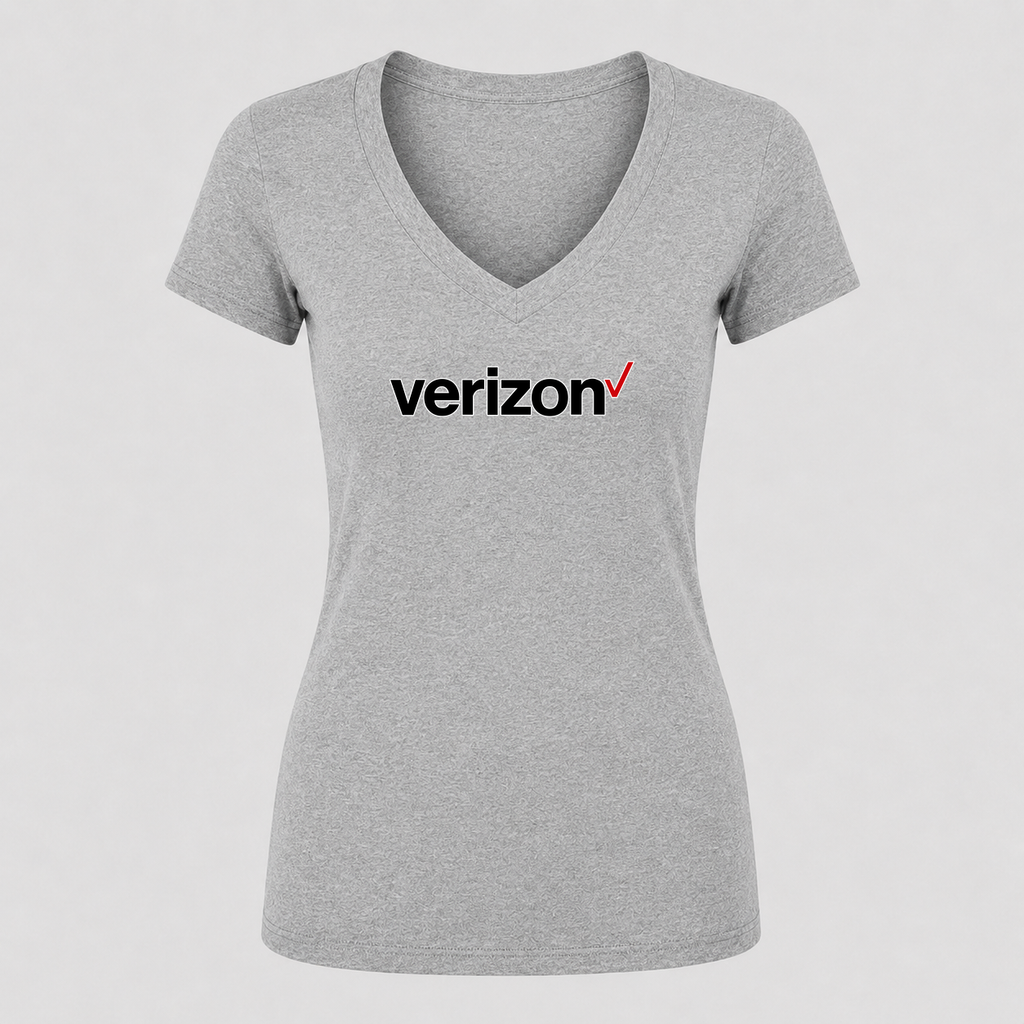 Women's Verizon V Neck T-Shirt in gray