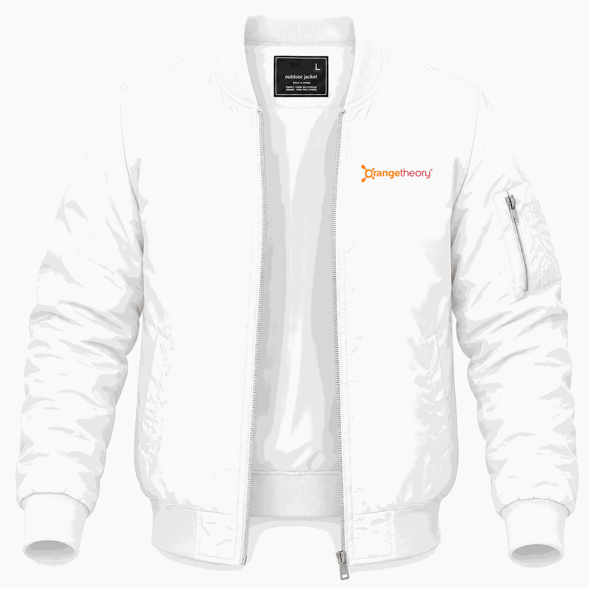 Men's Orangetheory Fitness Lightweight Bomber Jacket - White