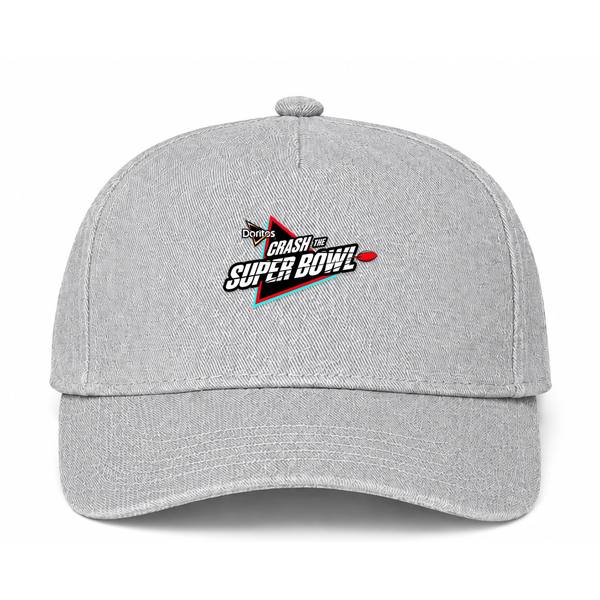 Crash the Super Bowl Logo Gray Dad Baseball Cap Hat
