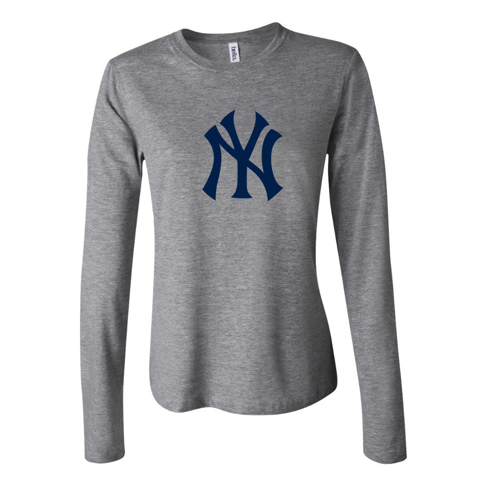 Women's New York Yankees Long Sleeve T-Shirt - Gray