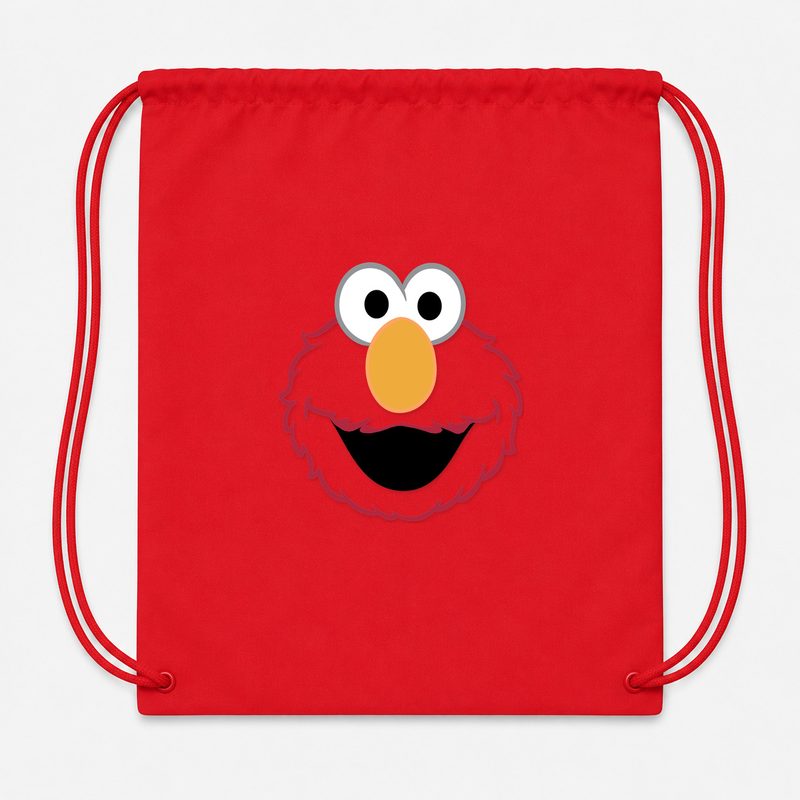 Elmo Face2 Drawstring Bag - Red