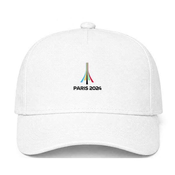 Olympics Paris 2024 Black Logo White Dad Baseball Cap Hat
