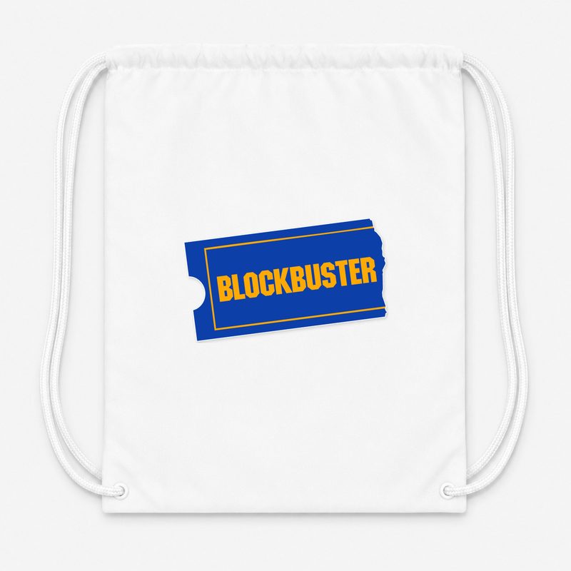 Blockbuster Drawstring Bag - White