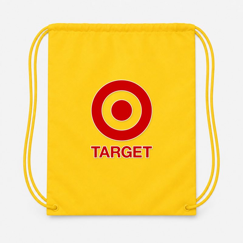 Target Drawstring Bag - Yellow