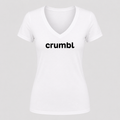 Women's Crumbl Cookies V Neck T-Shirt in white
