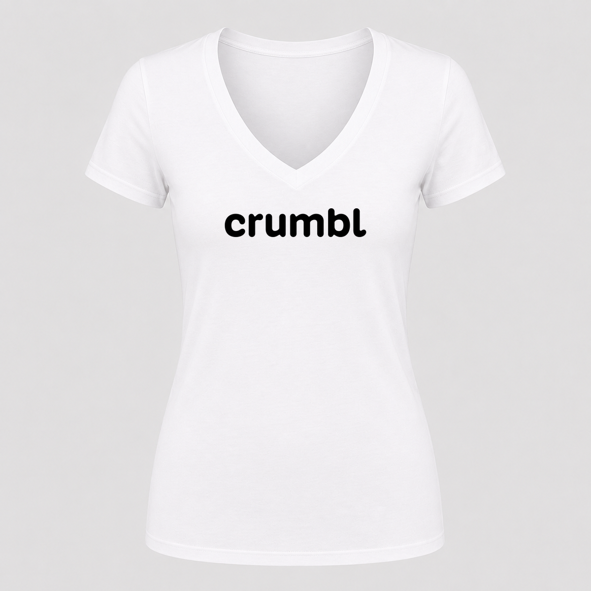 Women's Crumbl Cookies V Neck T-Shirt in white