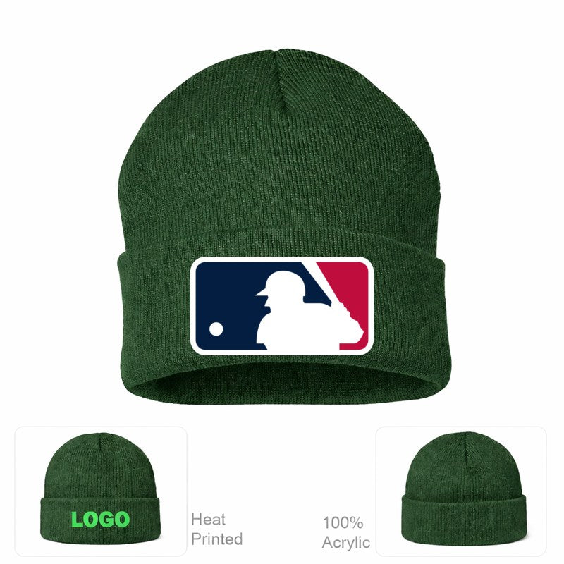 Major League Baseball Logo Forest Green Beanie Hat