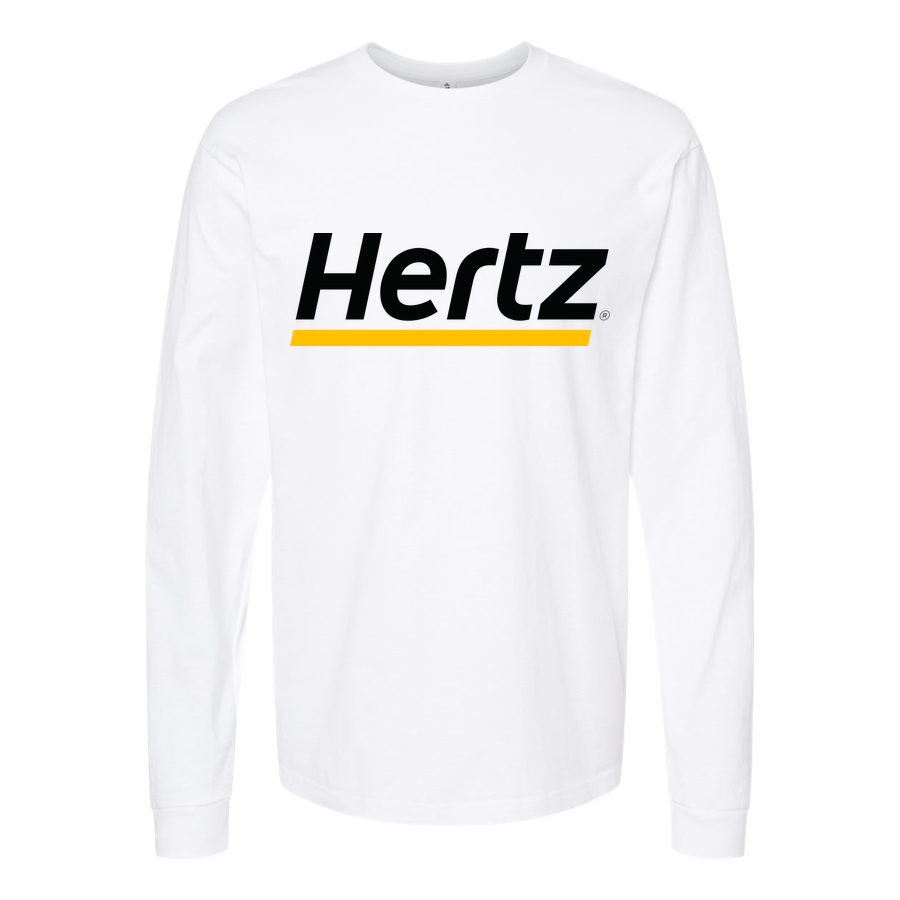 Men's Hertz Long sleeves Cotton Blend T-Shirt - White