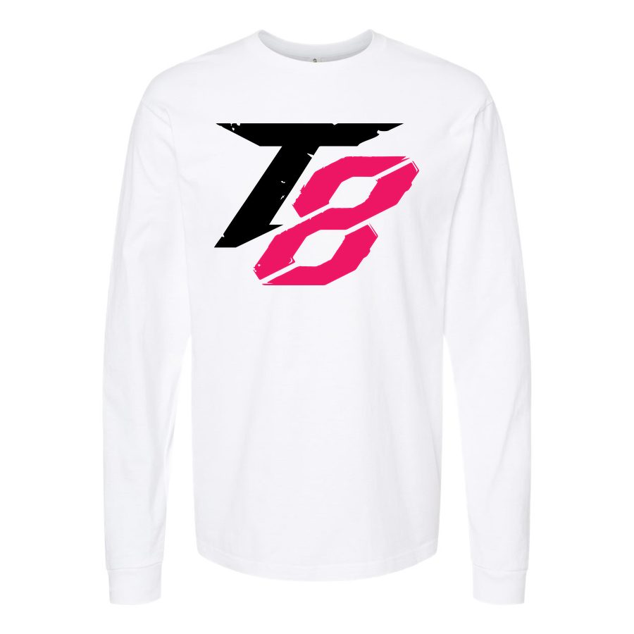 Men's Tekken 8 Black Long sleeves Cotton Blend T-Shirt - White