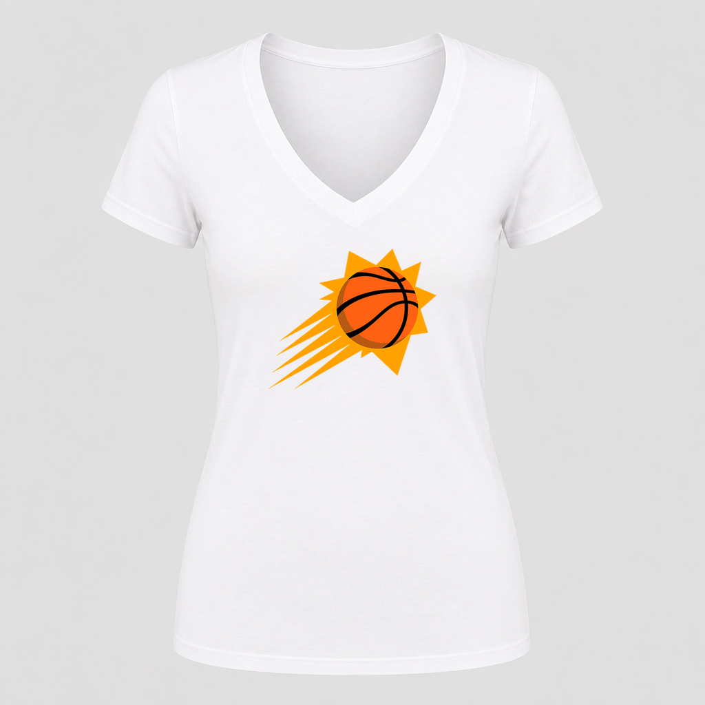 Women's Phoenix Suns V Neck T-Shirt in white