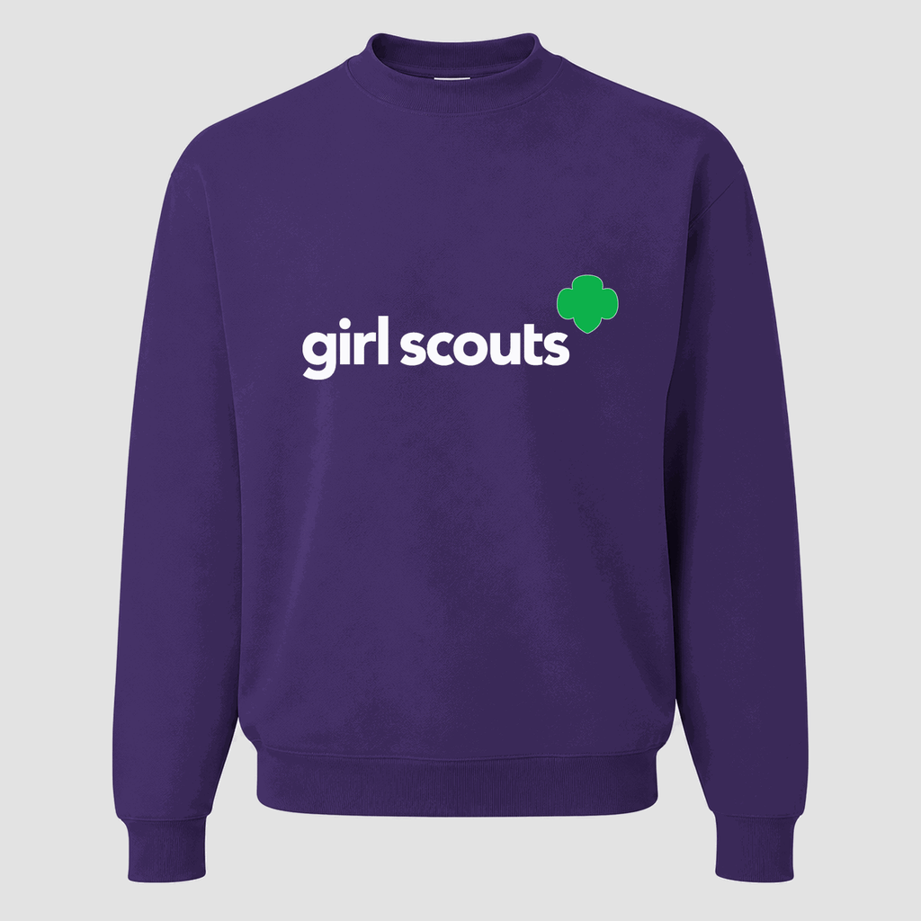 Men's Girl Scouts White Logo Crewneck Sweatshirt - Purple