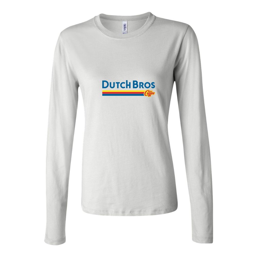 Women's Dutch Bros Coffee wordmark Long Sleeve T-Shirt - White