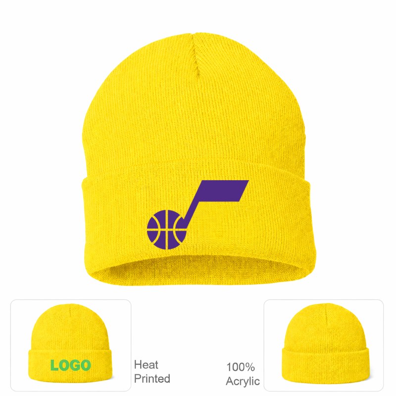 Utah Jazz Yellow Beanie Hat